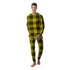 MacLeod Yellow Plaid Tartan Men's Pajamas-grizzshop