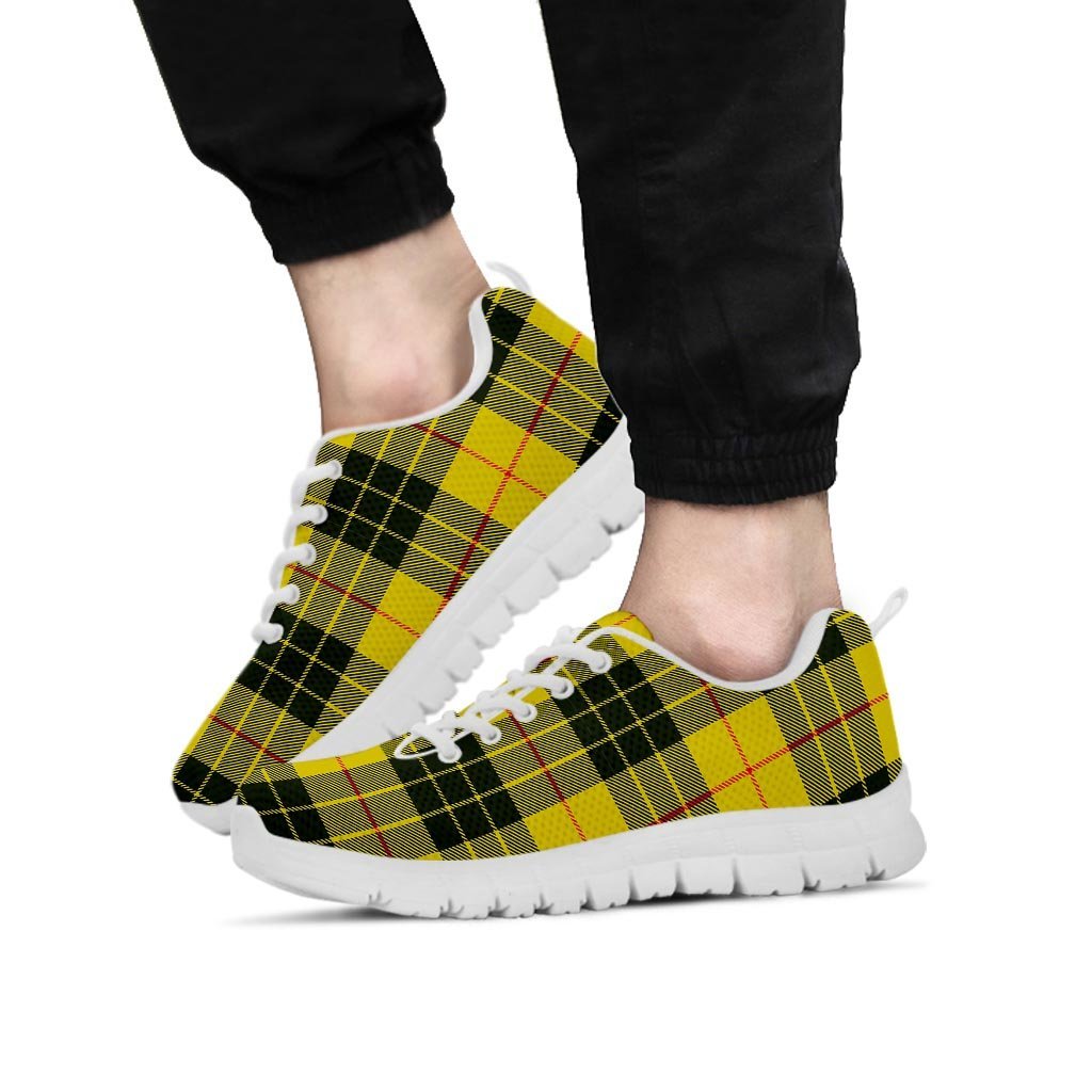 MacLeod Yellow Plaid Tartan Men's Sneakers-grizzshop