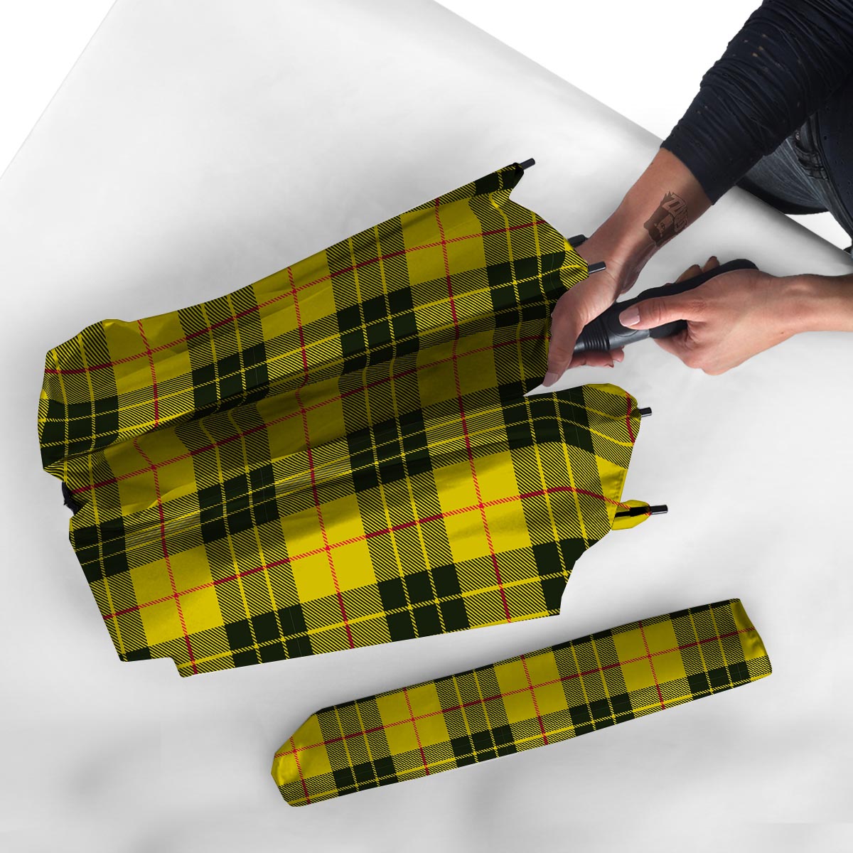 MacLeod Yellow Plaid Tartan Umbrella-grizzshop