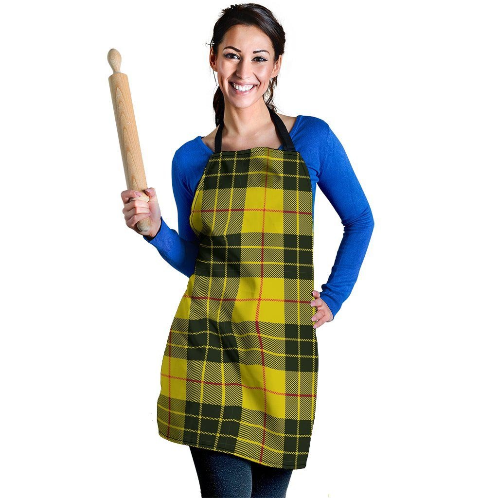 MacLeod Yellow Plaid Tartan Women's Apron-grizzshop