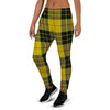 MacLeod Yellow Plaid Tartan Women's Joggers-grizzshop