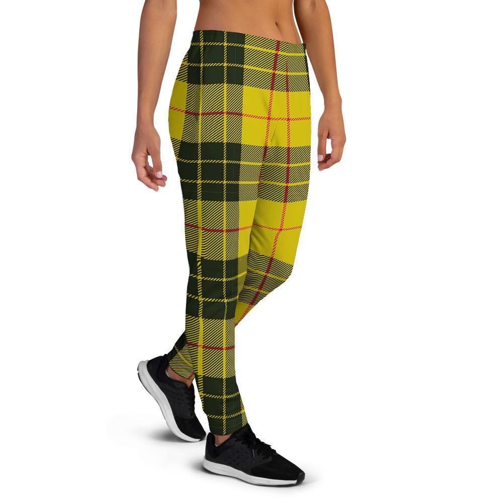 Yellow cheap plaid joggers