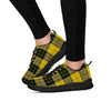 MacLeod Yellow Plaid Tartan Women's Sneakers-grizzshop