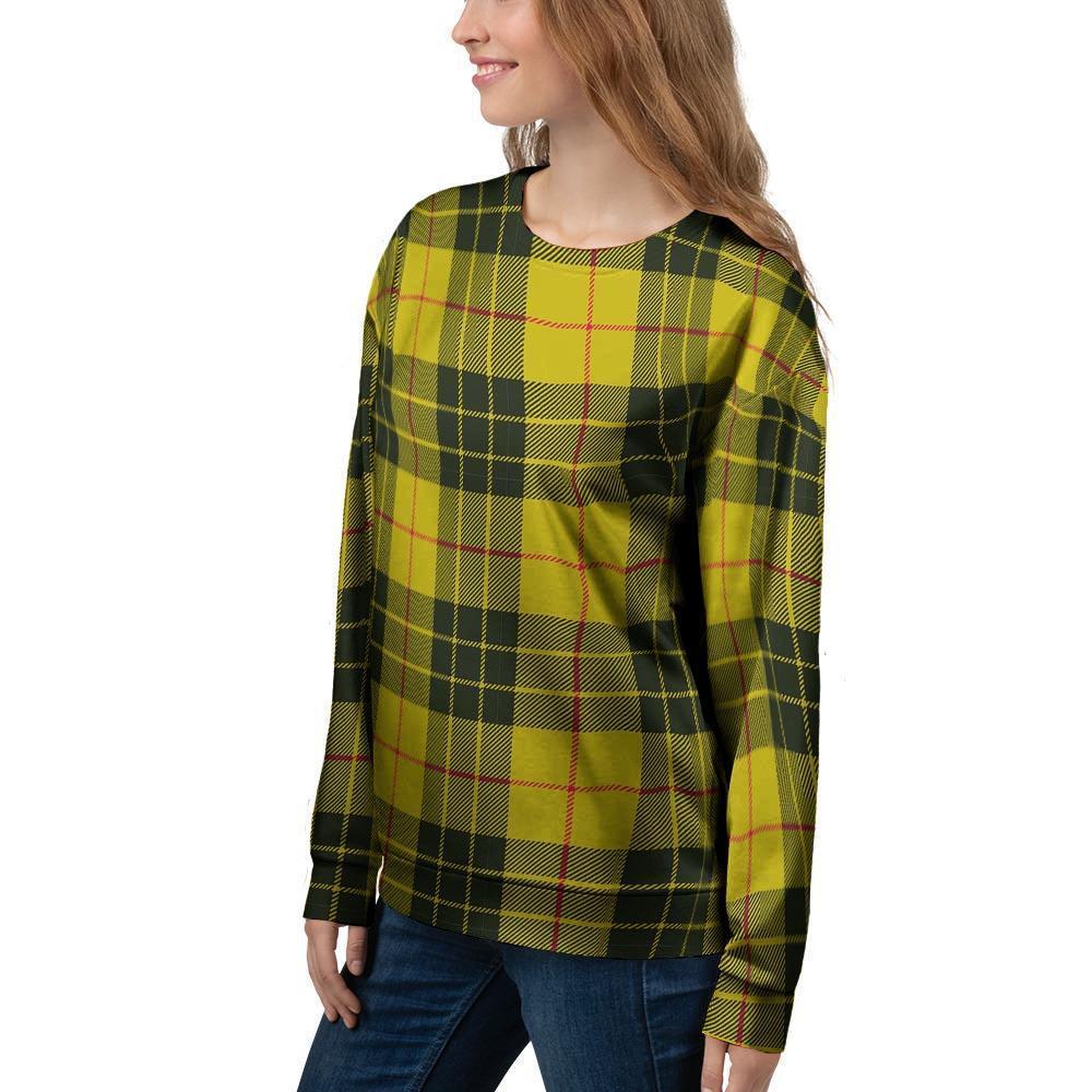 MacLeod Yellow Plaid Tartan Women's Sweatshirt-grizzshop