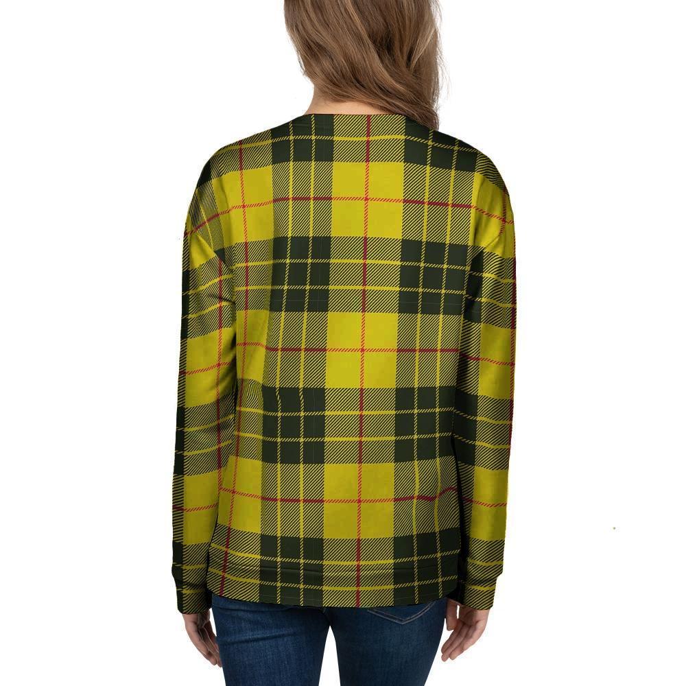 MacLeod Yellow Plaid Tartan Women's Sweatshirt-grizzshop