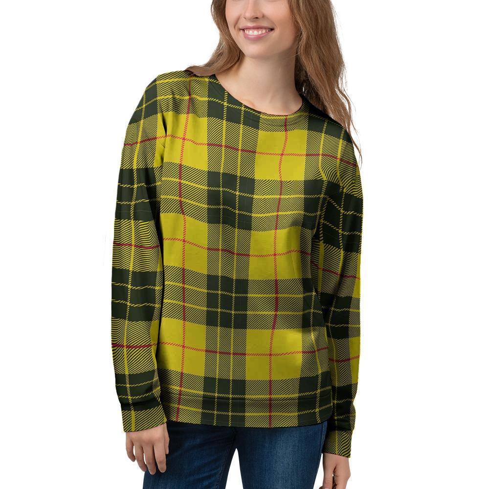 MacLeod Yellow Plaid Tartan Women's Sweatshirt-grizzshop