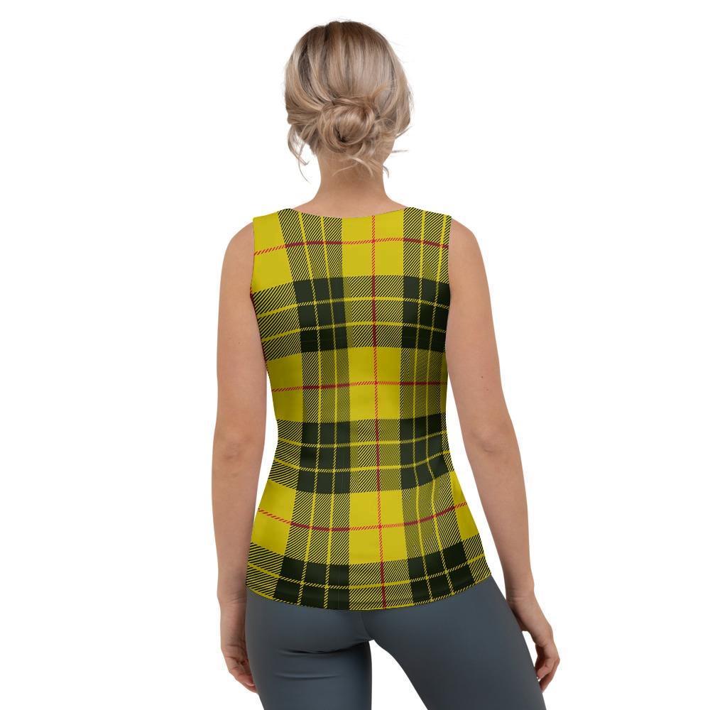 MacLeod Yellow Plaid Tartan Women's Tank Top-grizzshop