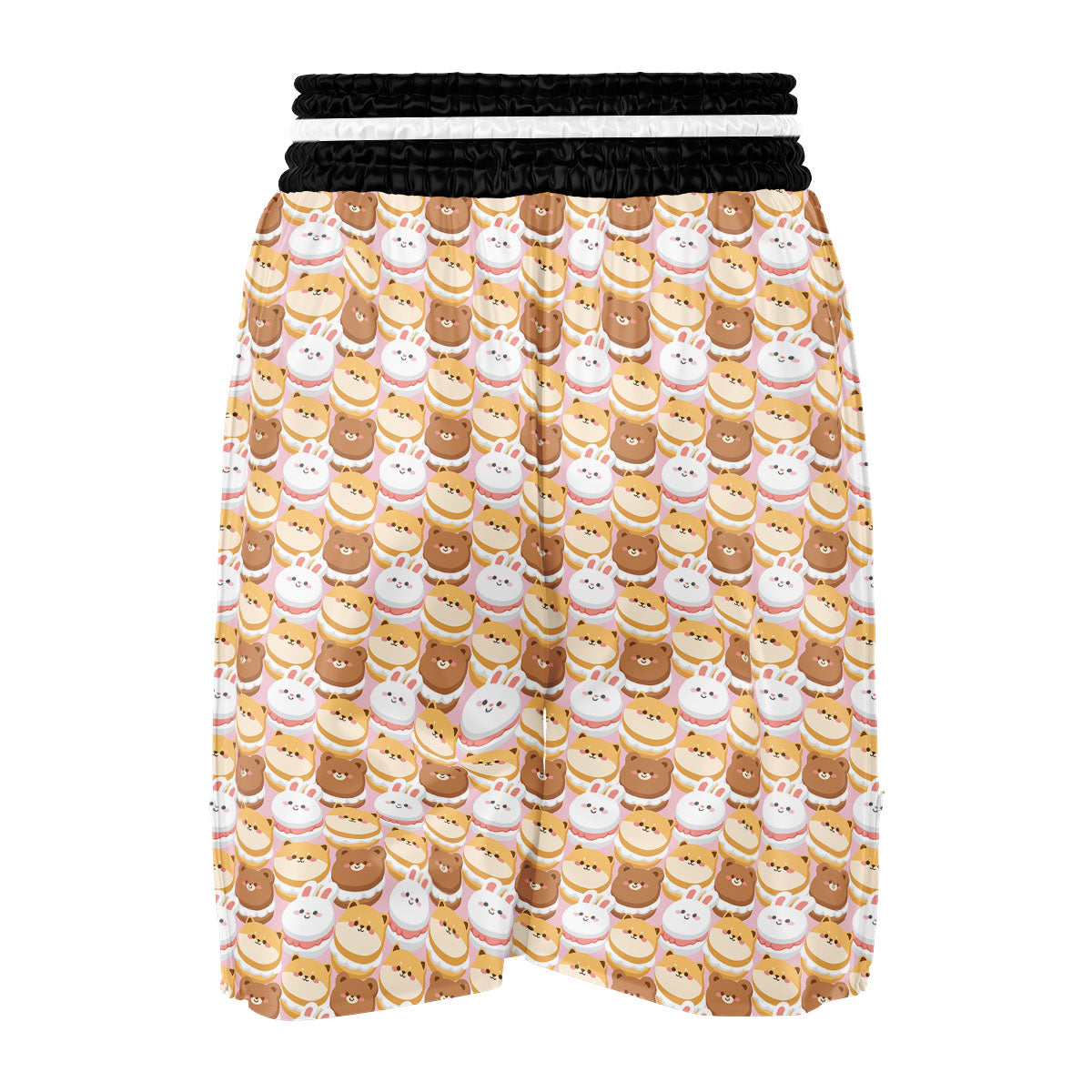 Macaron Cartoon Print Pattern Boxing Shorts-grizzshop