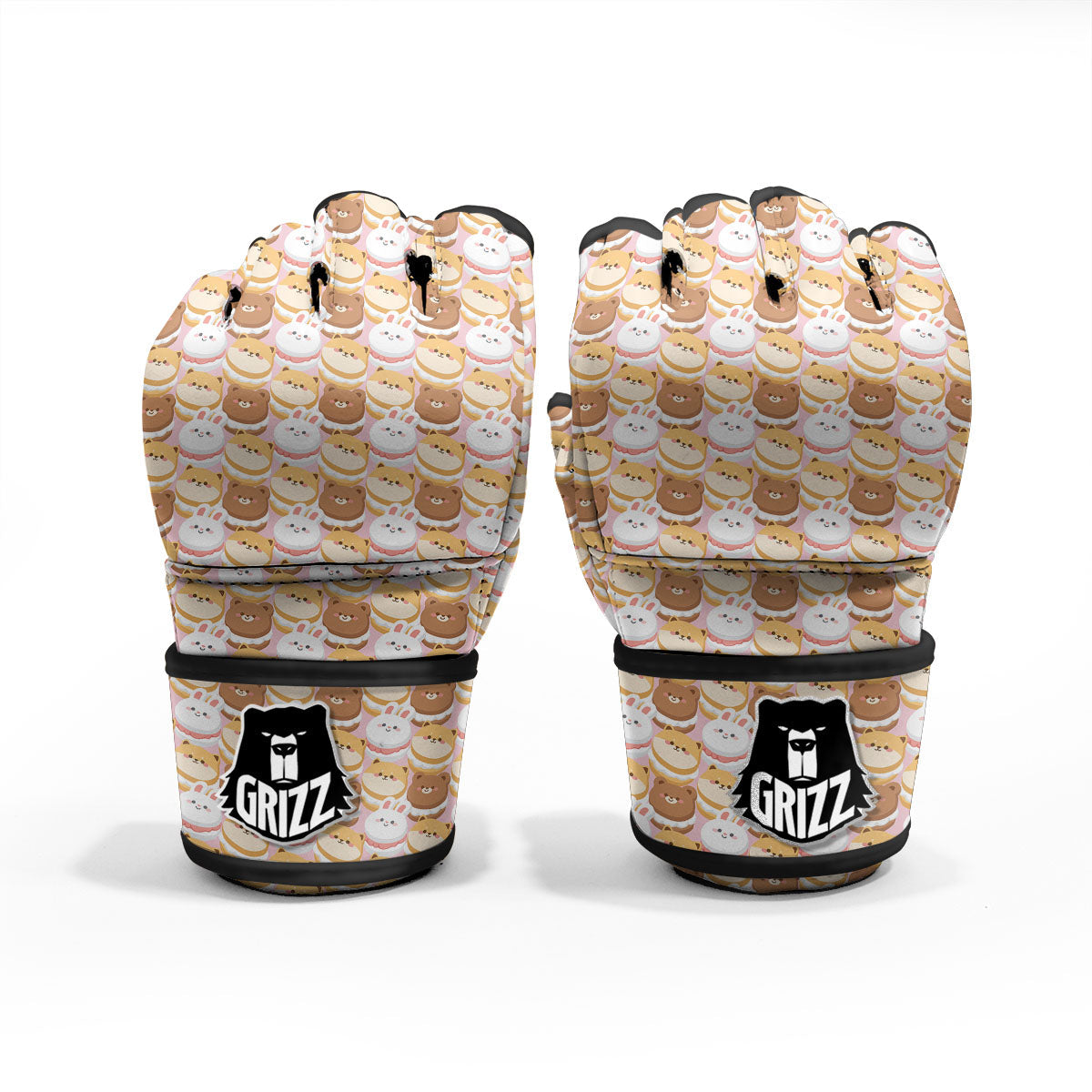 Macaron Cartoon Print Pattern MMA Gloves-grizzshop