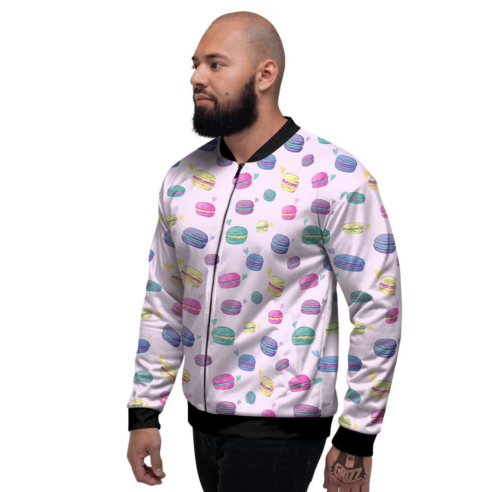 Macaron Colorful Print Pattern Men's Bomber Jacket-grizzshop