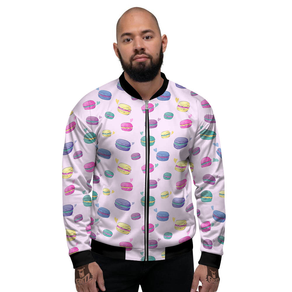 Macaron Colorful Print Pattern Men's Bomber Jacket-grizzshop