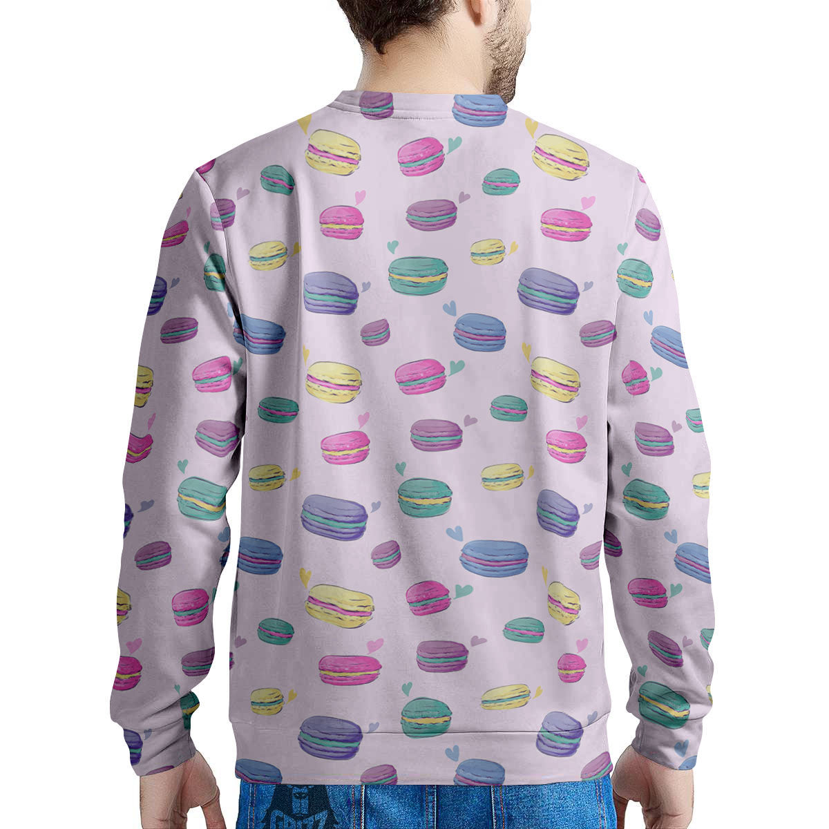 Macaron Colorful Print Pattern Men's Sweatshirt-grizzshop