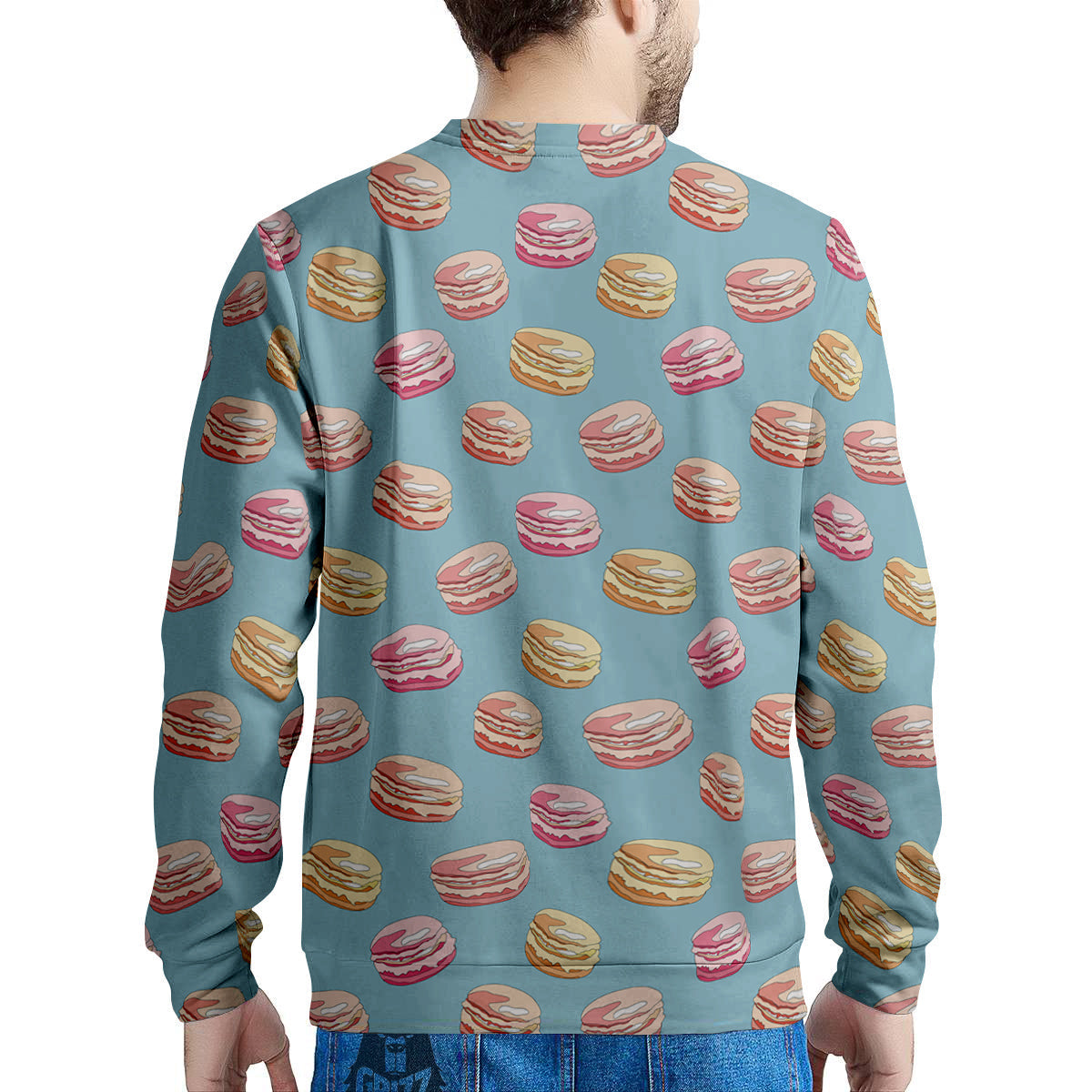 Macaron Cute Print Pattern Men's Sweatshirt-grizzshop