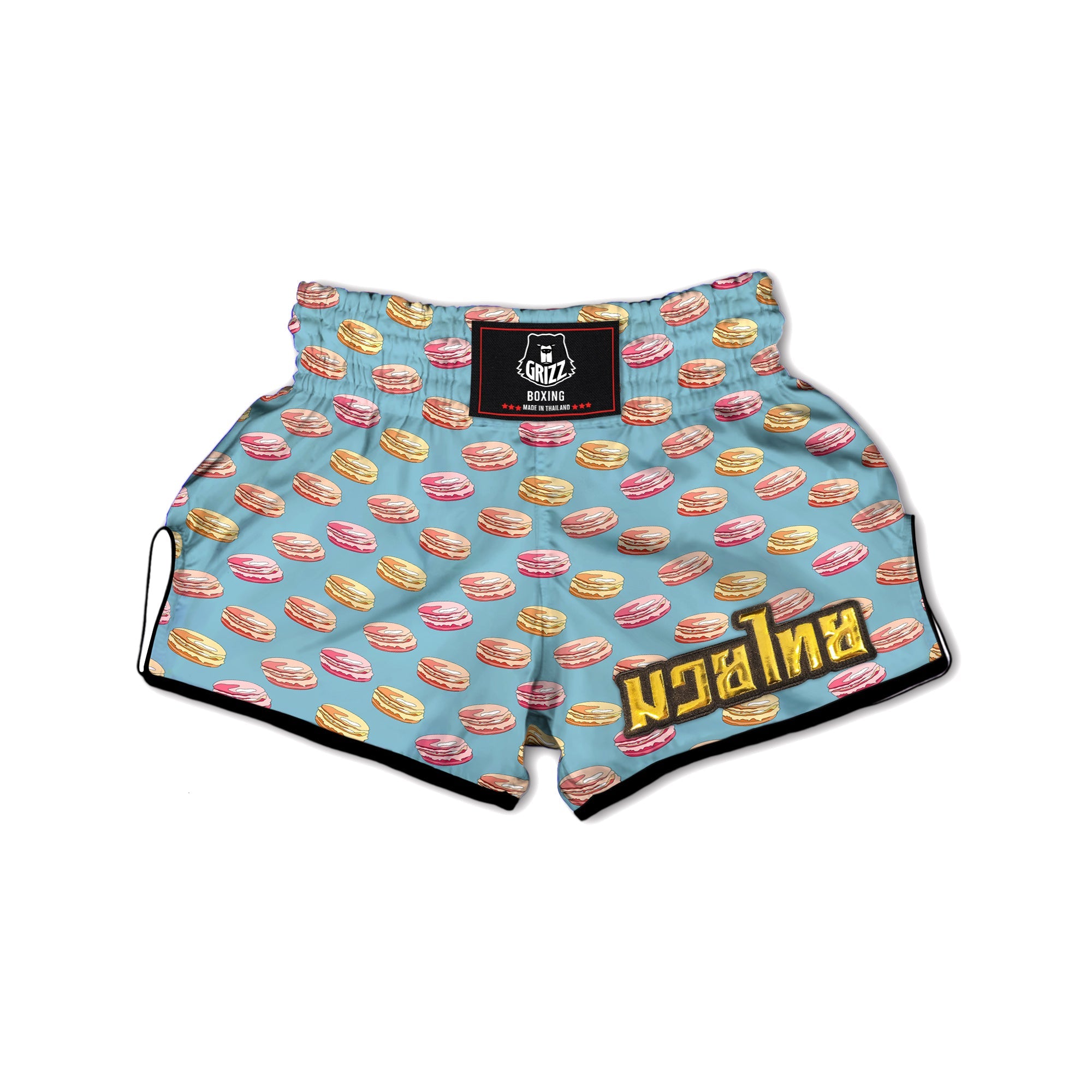 Macaron Cute Print Pattern Muay Thai Boxing Shorts-grizzshop