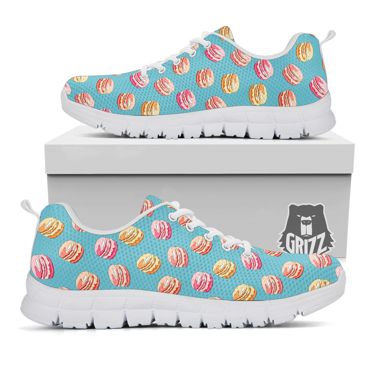 Macaron Cute Print Pattern White Sneaker-grizzshop