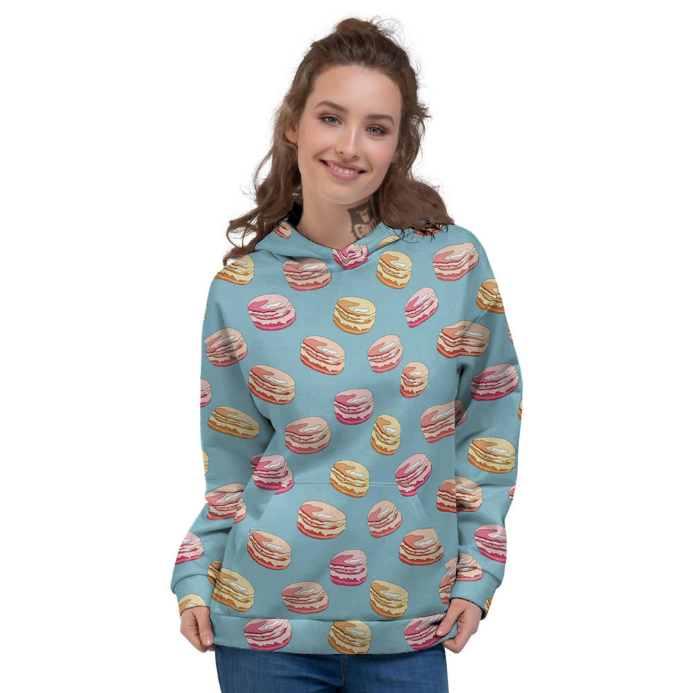 Macaron Cute Print Pattern Women's Hoodie-grizzshop