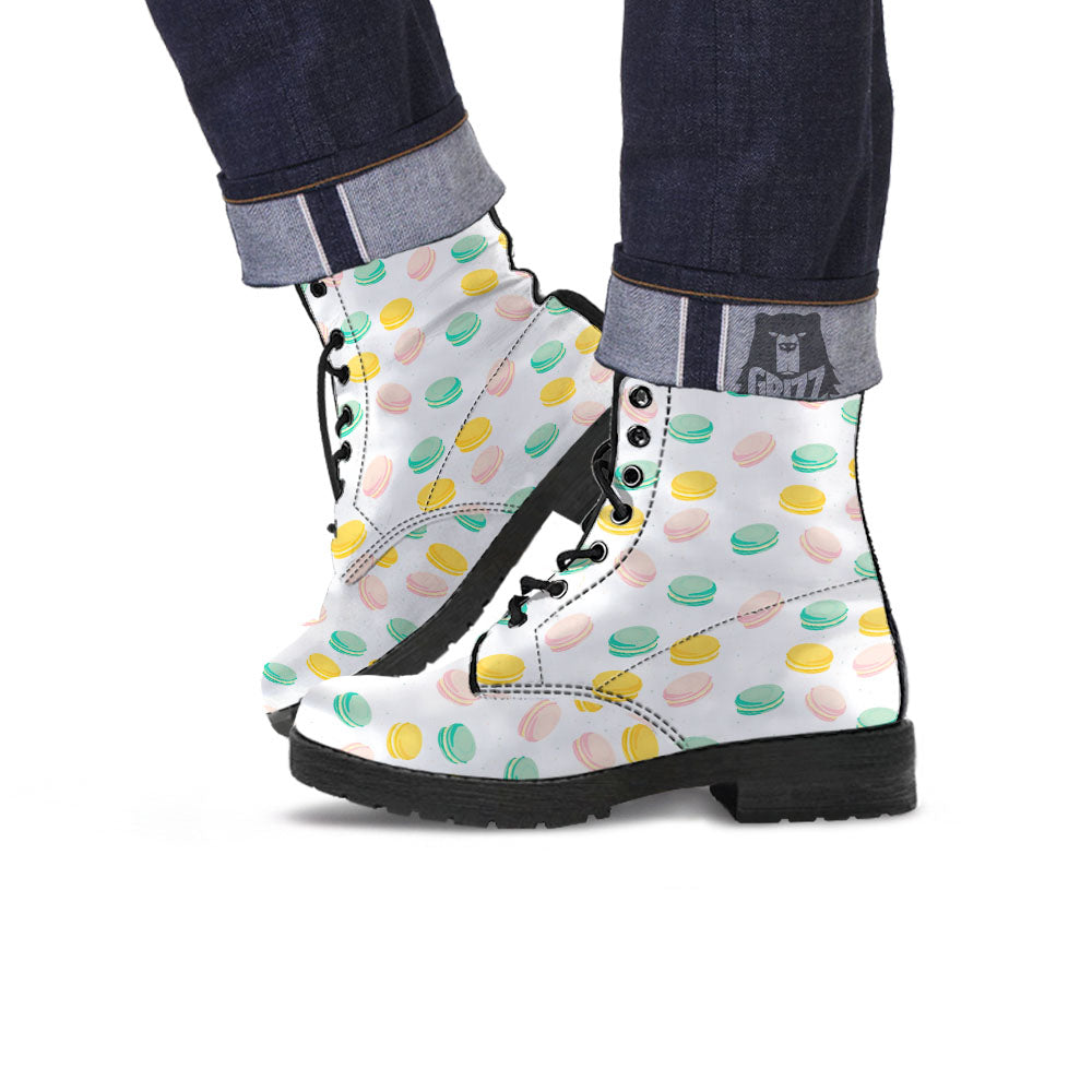 Macaron Pastel Print Pattern Leather Boots-grizzshop