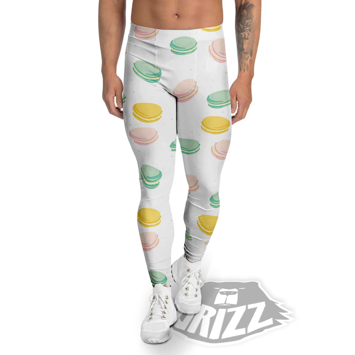 Macaron Pastel Print Pattern Men's Leggings-grizzshop