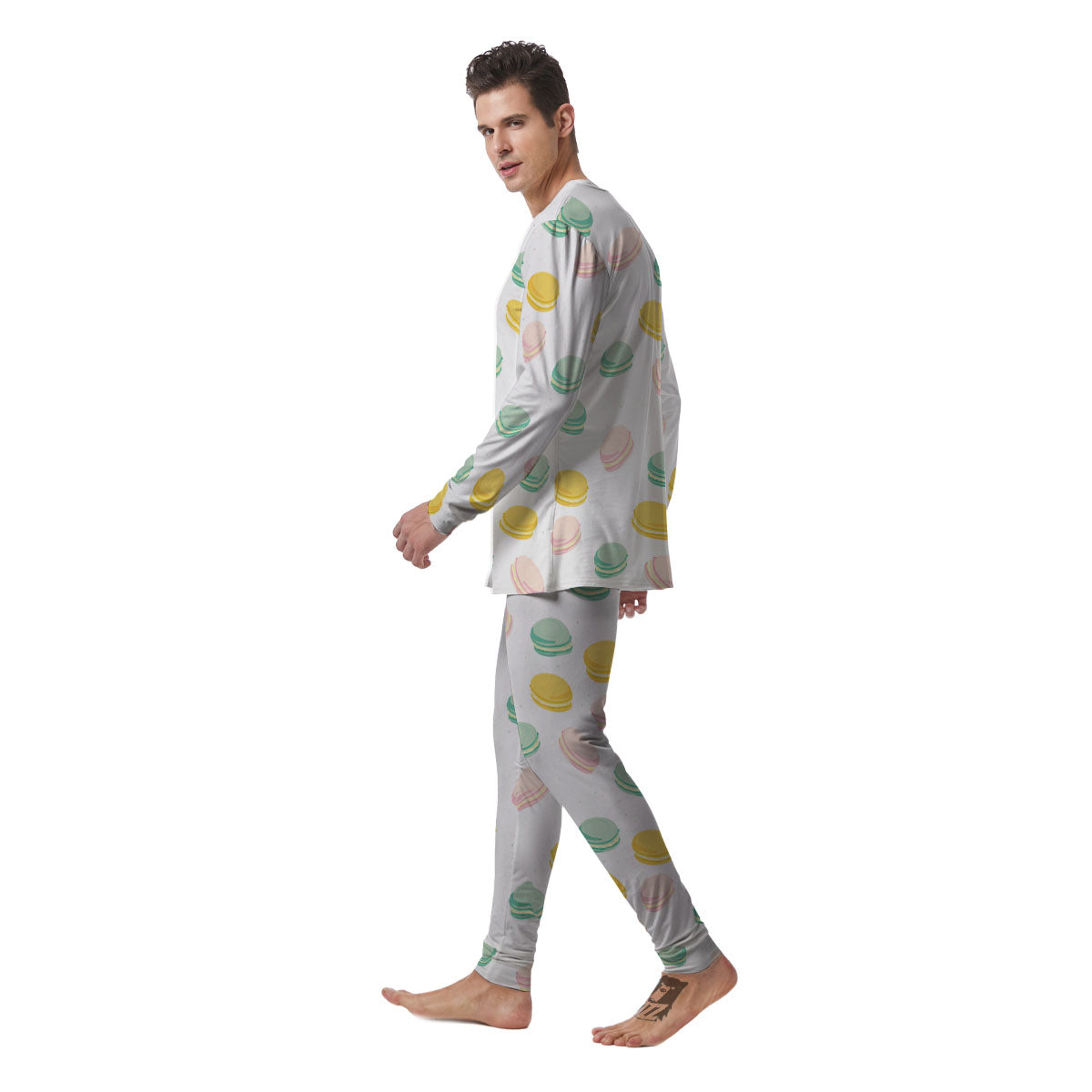 Macaron Pastel Print Pattern Men's Pajamas-grizzshop