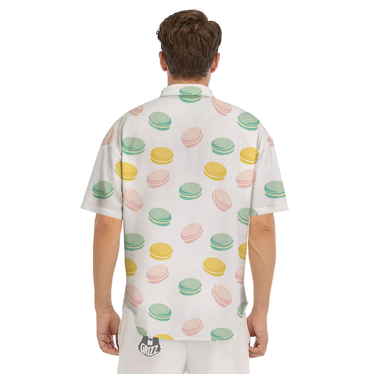 Macaron Pastel Print Pattern Men's Short Sleeve Shirts-grizzshop
