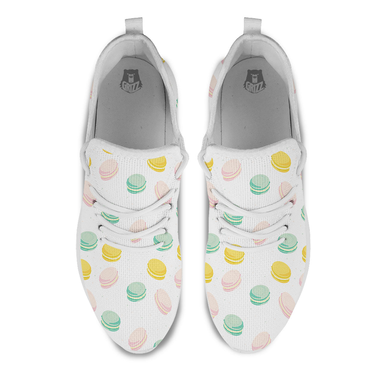 Macaron Pastel Print Pattern White Athletic Shoes-grizzshop