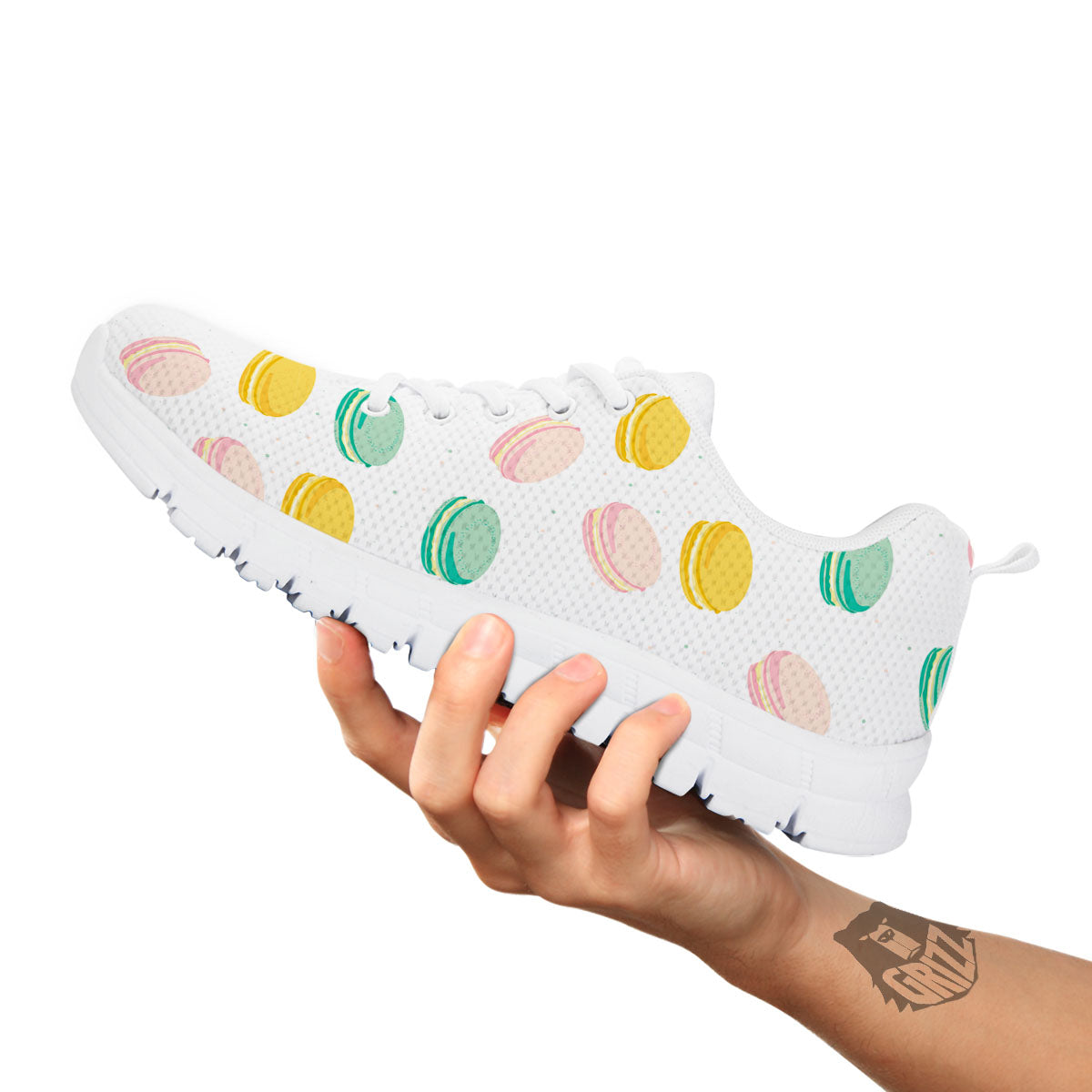 Macaron Pastel Print Pattern White Sneaker-grizzshop
