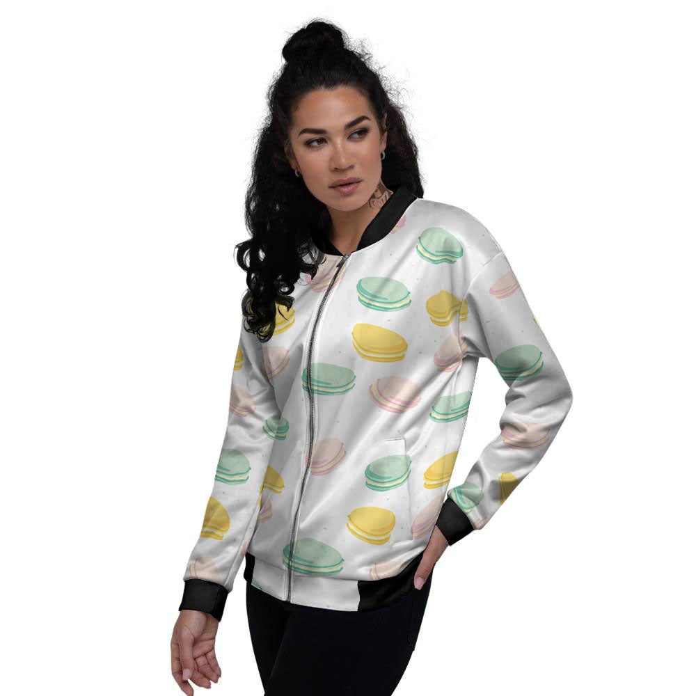 Macaron Pastel Print Pattern Women's Bomber Jacket-grizzshop