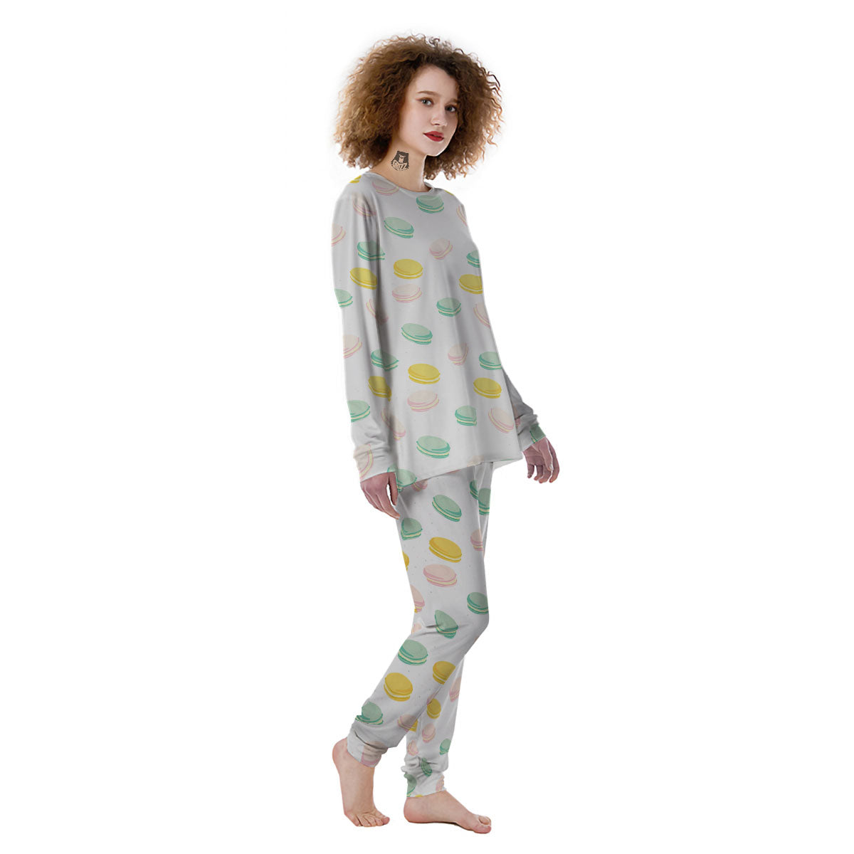 Macaron Pastel Print Pattern Women's Pajamas-grizzshop