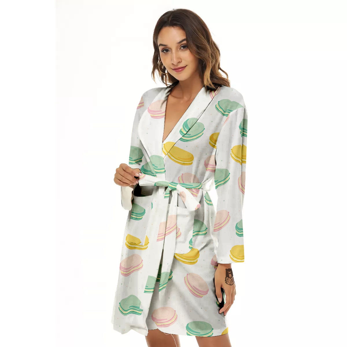 Macaron Pastel Print Pattern Women's Robe-grizzshop