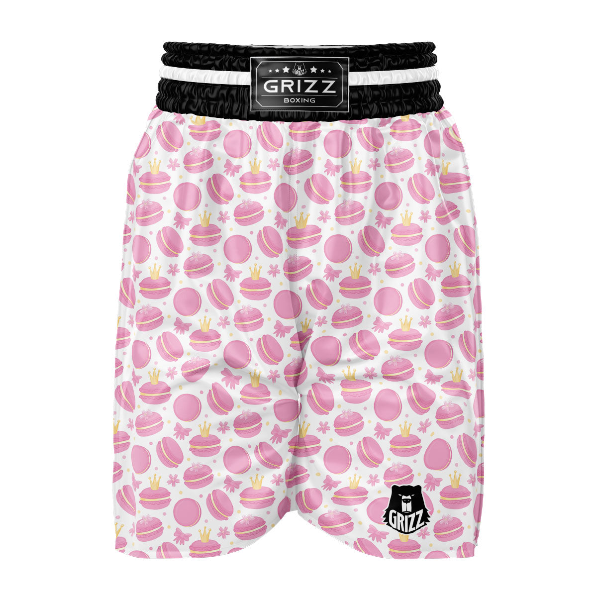 Macaron Pink Print Pattern Boxing Shorts-grizzshop