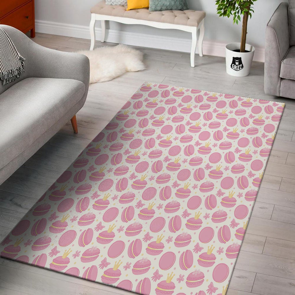 Macaron Pink Print Pattern Floor Mat-grizzshop