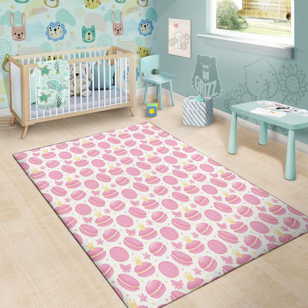 Macaron Pink Print Pattern Floor Mat-grizzshop