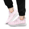 Macaron Pink Print Pattern White Athletic Shoes-grizzshop