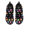 Macaron Polka Dot Print Pattern Black Sneaker-grizzshop