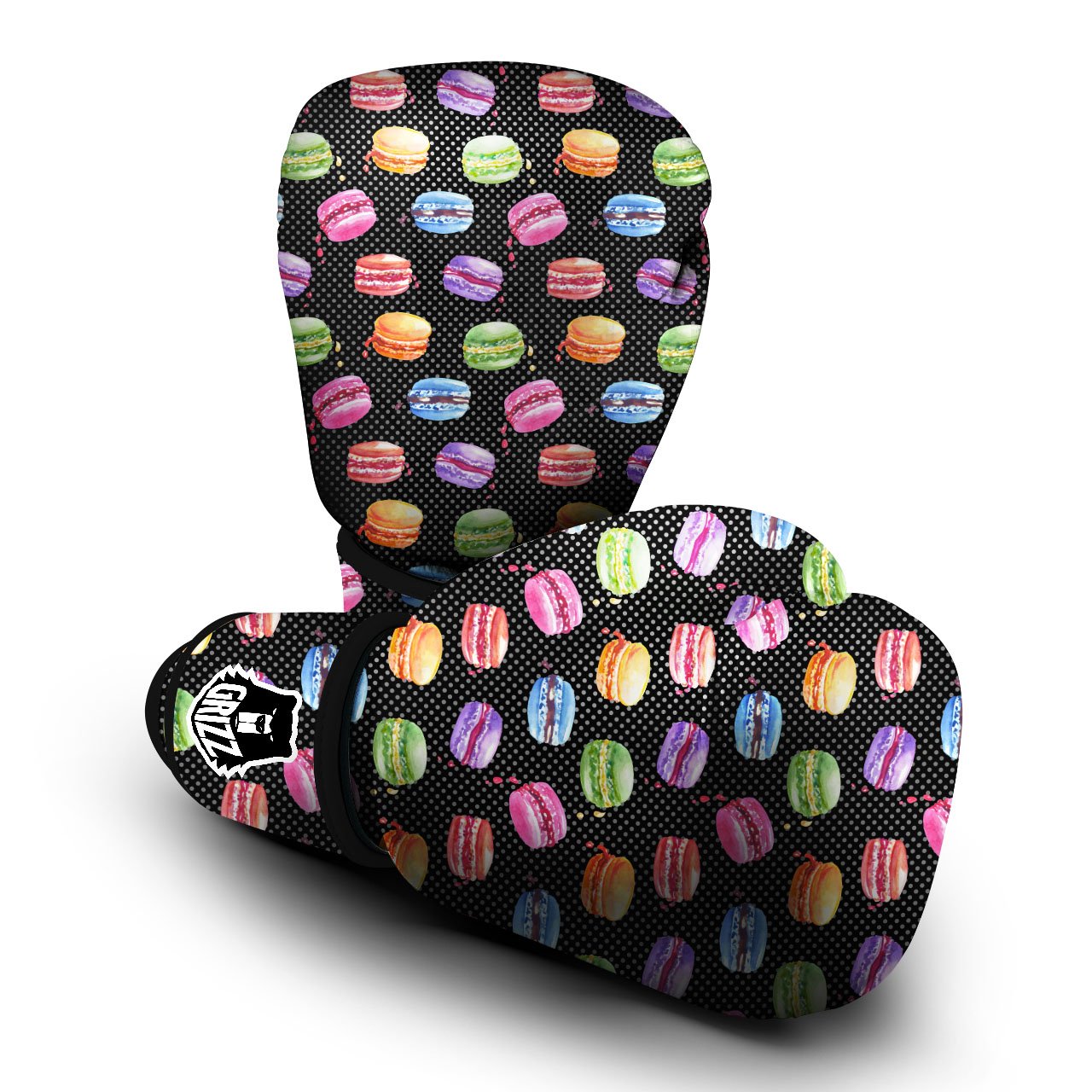 Macaron Polka Dot Print Pattern Boxing Gloves-grizzshop