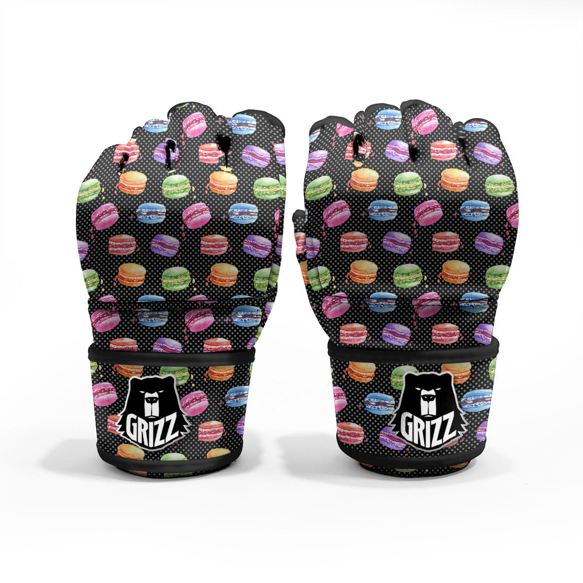 Macaron Polka Dot Print Pattern MMA Gloves-grizzshop