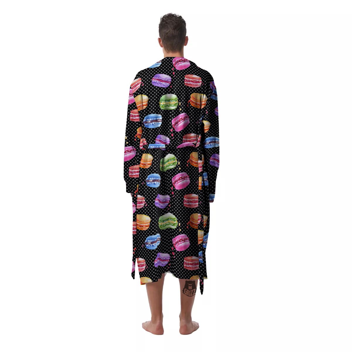 Macaron Polka Dot Print Pattern Men's Robe-grizzshop