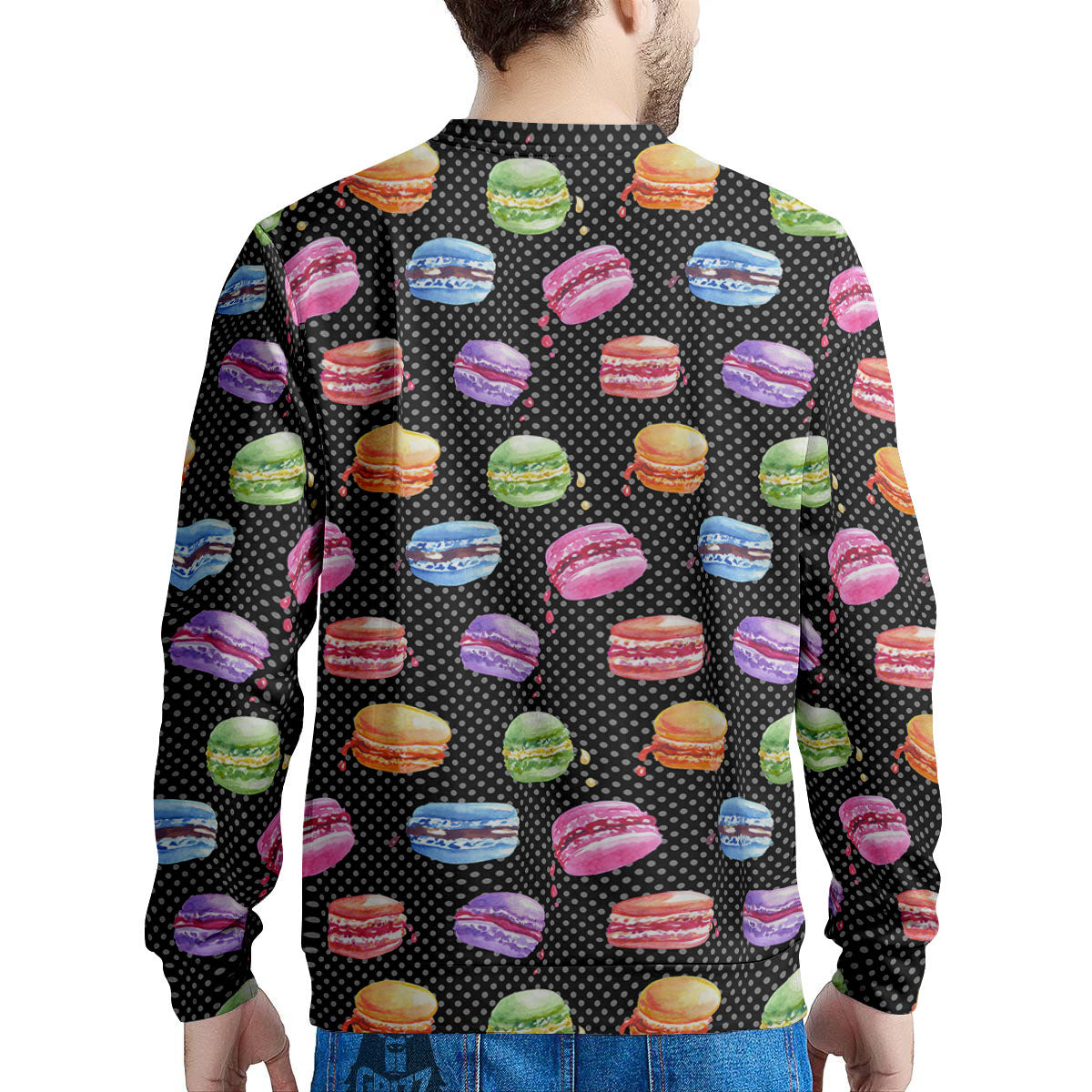 Macaron Polka Dot Print Pattern Men's Sweatshirt-grizzshop