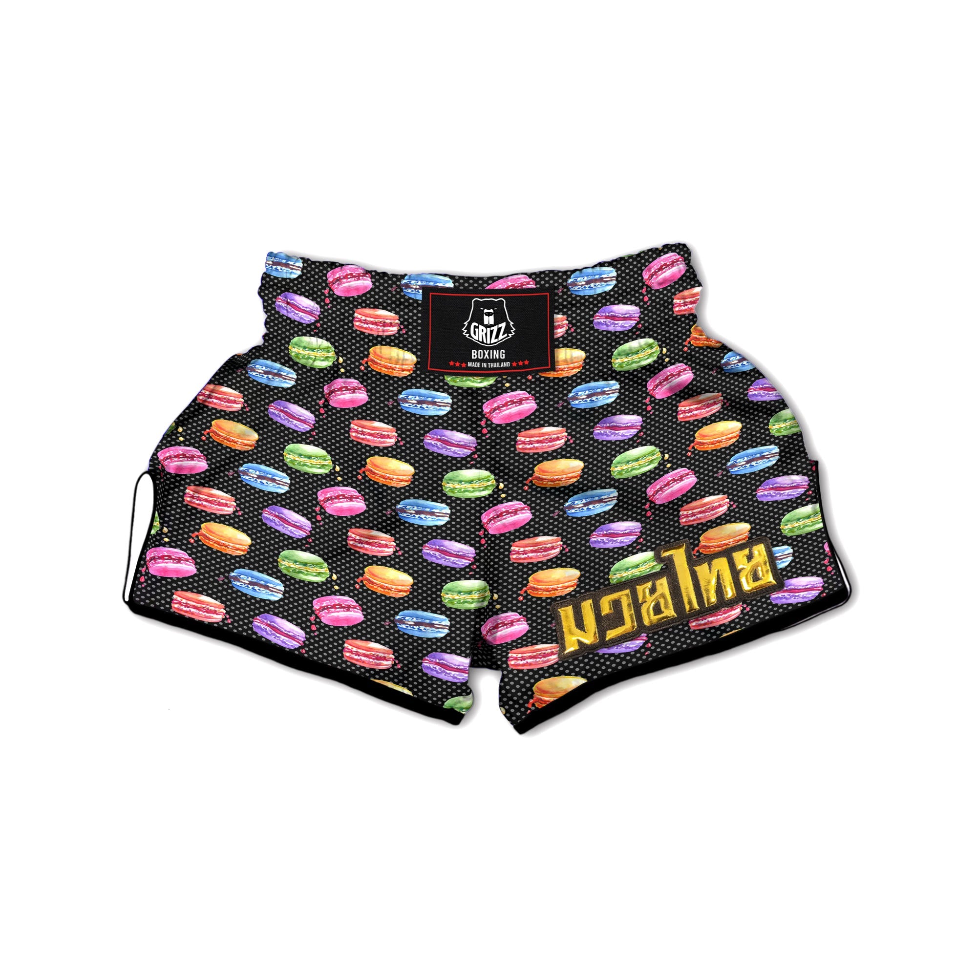 Macaron Polka Dot Print Pattern Muay Thai Boxing Shorts-grizzshop