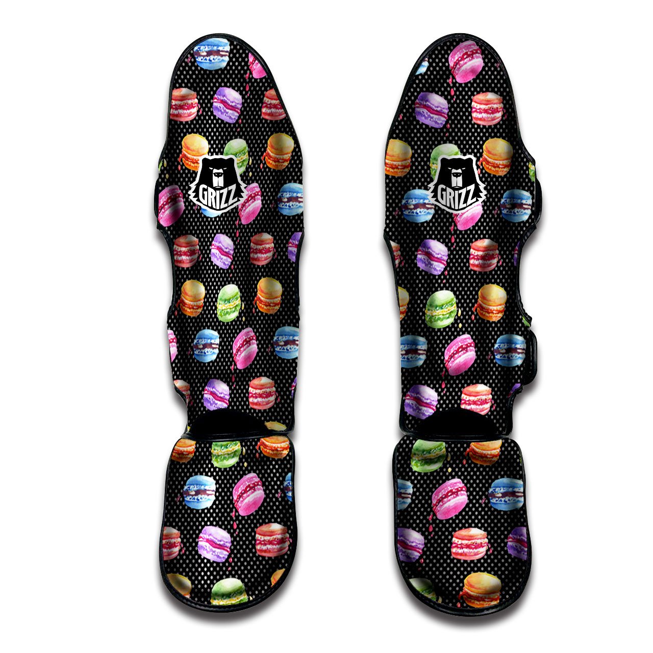 Macaron Polka Dot Print Pattern Muay Thai Shin Guards-grizzshop