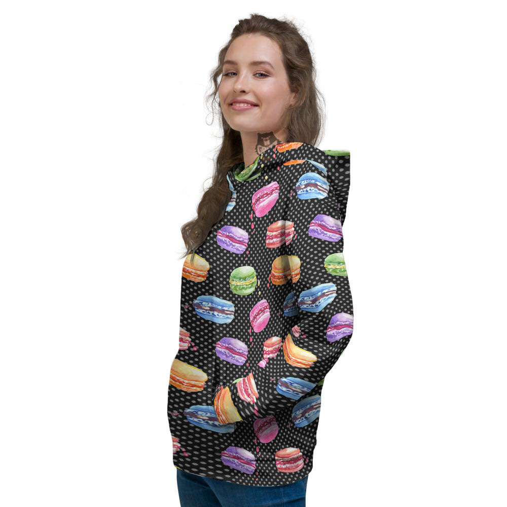 Macaron Polka Dot Print Pattern Women's Hoodie-grizzshop