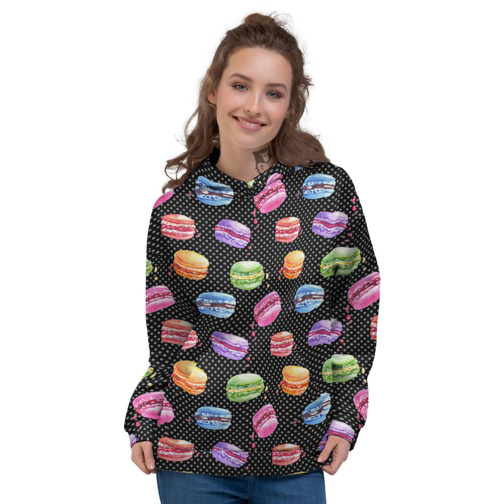 Macaron Polka Dot Print Pattern Women's Hoodie-grizzshop