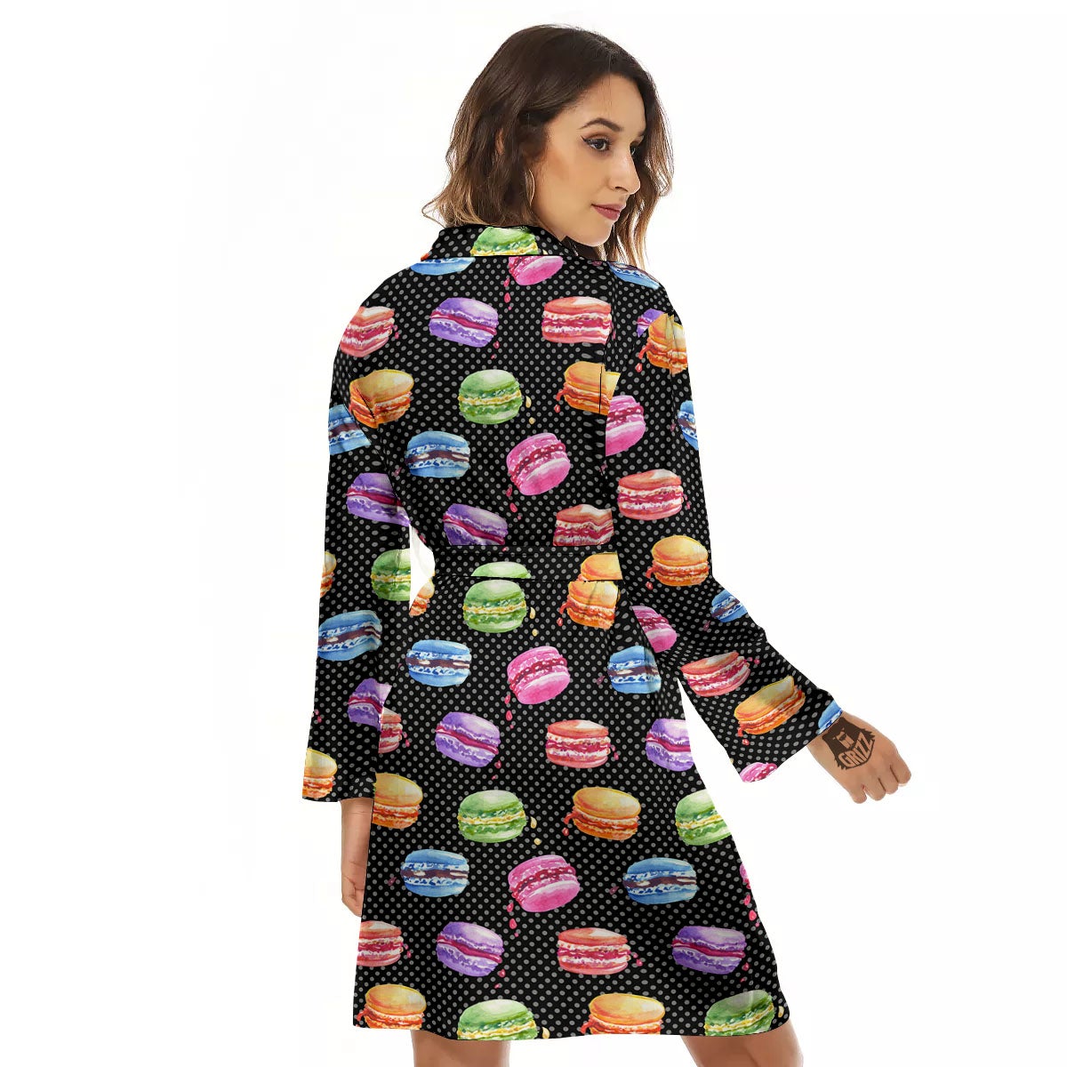 Macaron Polka Dot Print Pattern Women's Robe-grizzshop