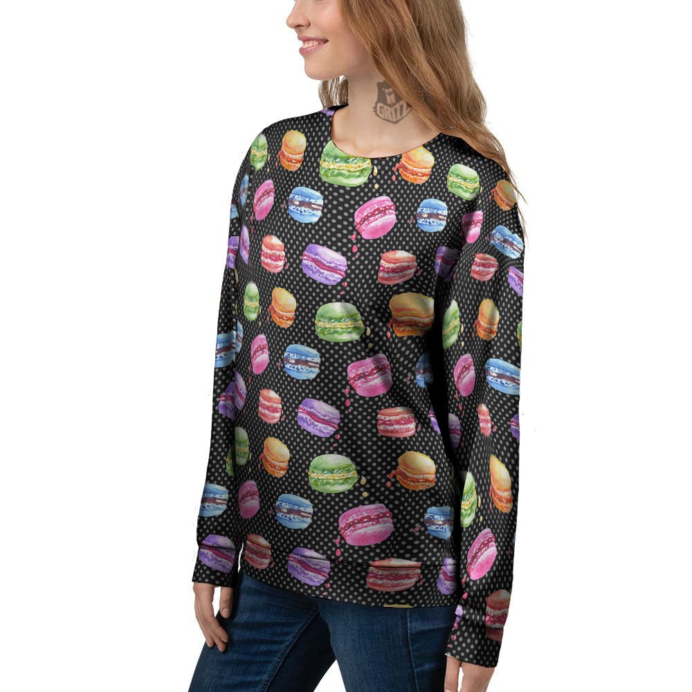 Macaron Polka Dot Print Pattern Women's Sweatshirt-grizzshop