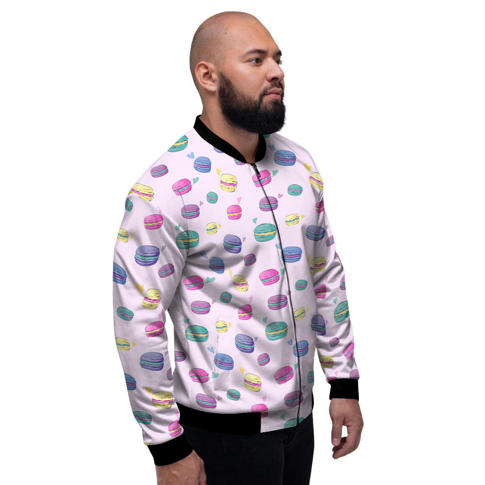Macaron Print Pattern Men's Bomber Jacket-grizzshop
