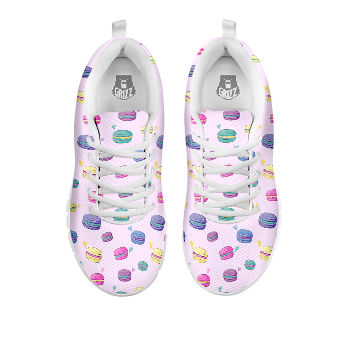 Macaron Print Pattern White Sneaker-grizzshop