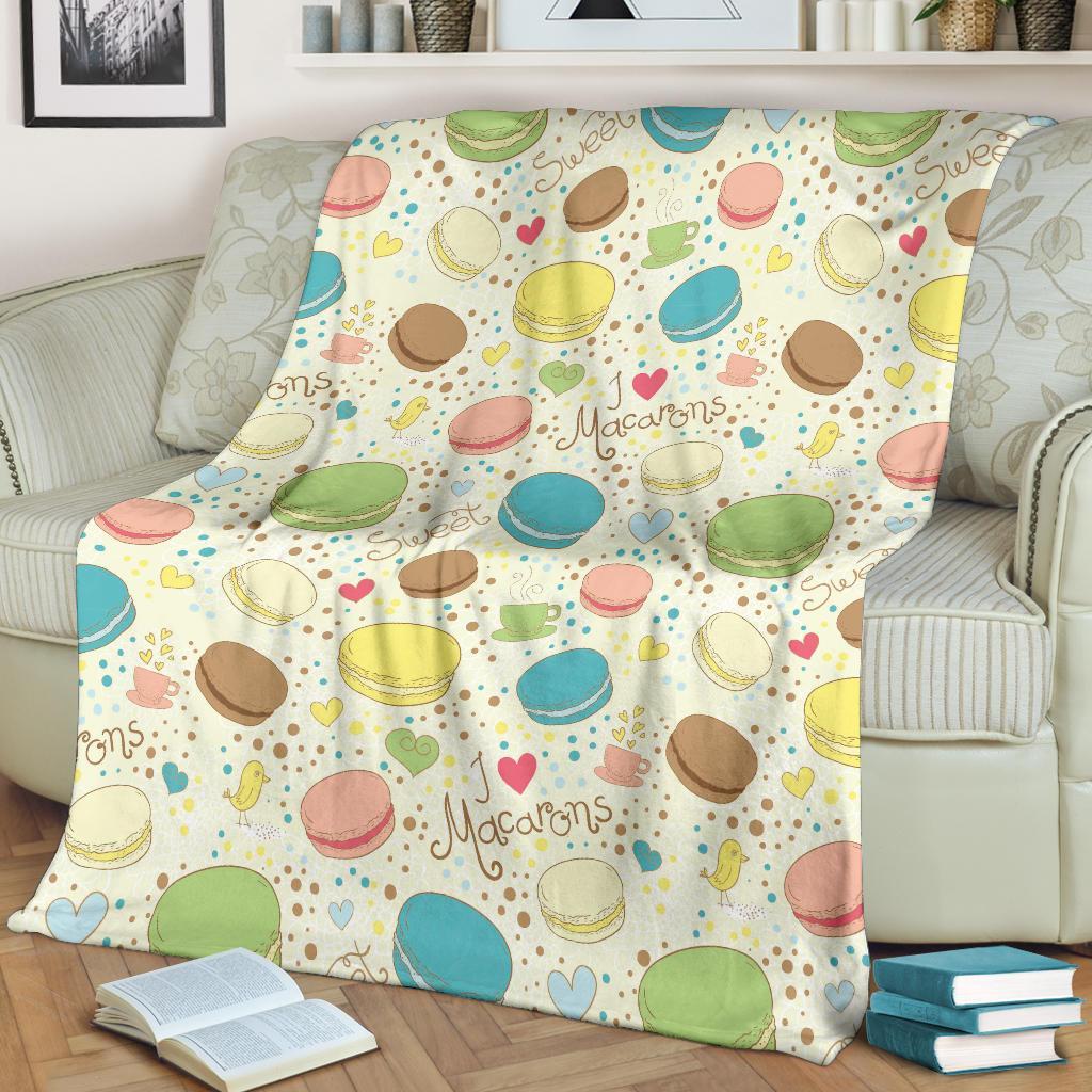 Macaron Sweet Pattern Print Blanket-grizzshop