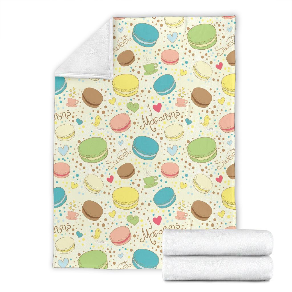 Macaron Sweet Pattern Print Blanket-grizzshop