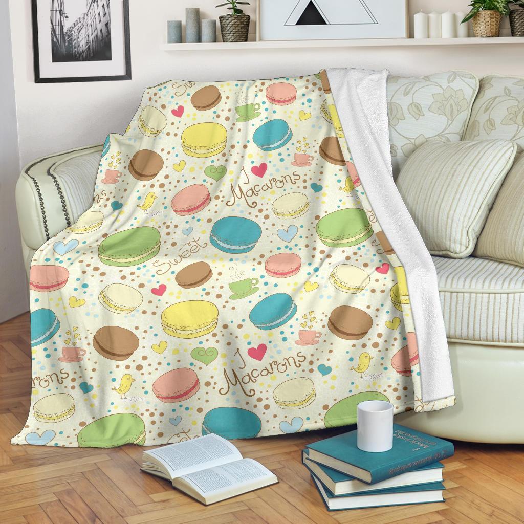 Macaron Sweet Pattern Print Blanket-grizzshop