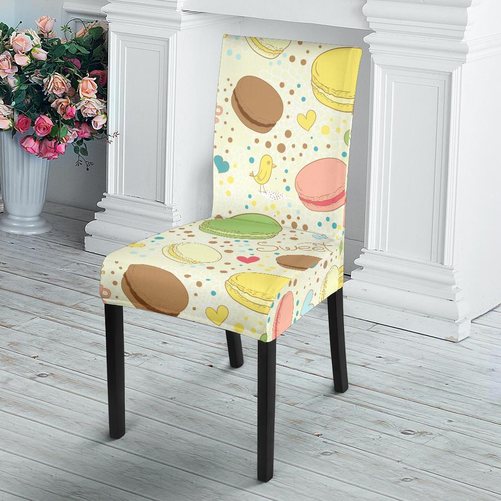 Macaron Sweet Pattern Print Chair Cover-grizzshop